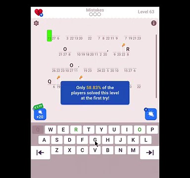 Cryptogram: The Solution For Levels 61-65! - Word Brain Puzzle