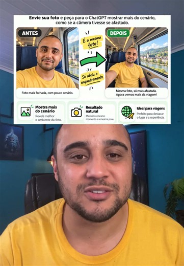 CHATGPT: Novos “CÓDIGOS” que transformam uma foto comum em algo completamente diferente — sem precisar saber Photoshop, Lightroom ou edição avançada. 🤯 🔥 Alguns dos mais insanos: /4k → melhora a qualidade /cinematic → deixa a foto com visual de cinema /extremecloseup → cria um close extremo /removepeoplebgr → remove pessoas do fundo /Droneview → transforma o ângulo em uma visão aérea /Fog → adiciona neblina e clima cinematográfico /NewBG → cria um novo cenário /Together → junta pessoas de foto