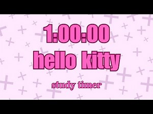 1 Hour Hello Kitty Study Timer 🌸 | Cute Pink Countdown with Chill Music
