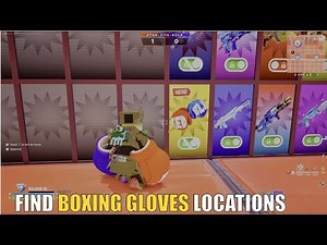 SUPER RED VS BLUE TYPICAL GAMER MAP FORTNITE - FIND BOXING GLOVES LOCATIONS