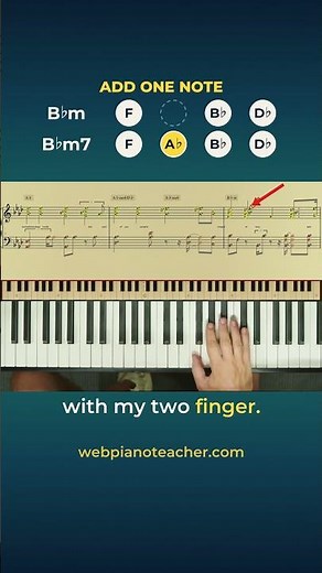 Change Piano Chords The Easy Way - Find The One Note That's Different, Where Are You Now Lesson