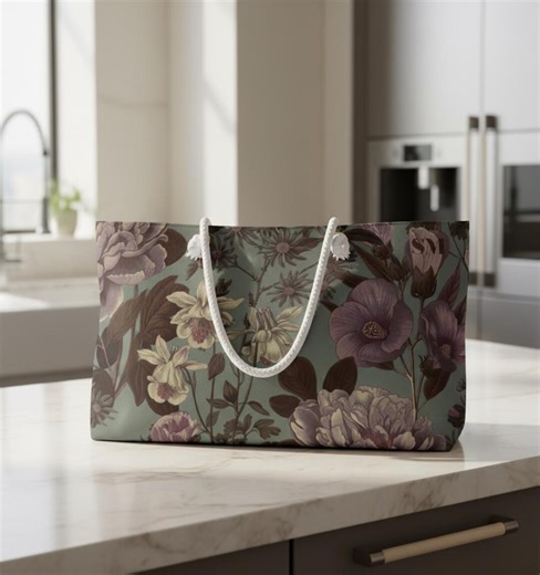 Floral Weekender Bag Personalized Travel Tote - Etsy