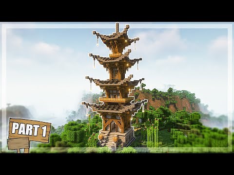 Minecraft: How to Build a Japanese Temple / Tower - [Tutorial 1/2]