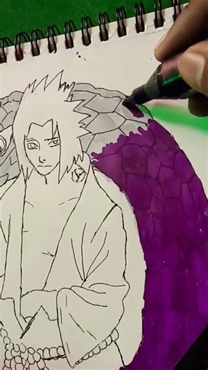 colouring Uchiha Sasuke #youtube #shorts #viral video
