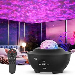 Star Projector Galaxy Light Projector, Ocean Wave Projector for Bedroom with White Noise, Bluetooth Speaker, Timer & Remote Control, Smart WiFi Night Light Projector for Kids Teens