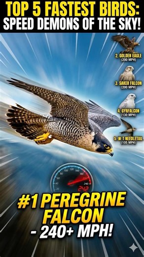 Top 5 Speed Kings of the Sky! 🦅#shorts #animals #ytshorts #edit