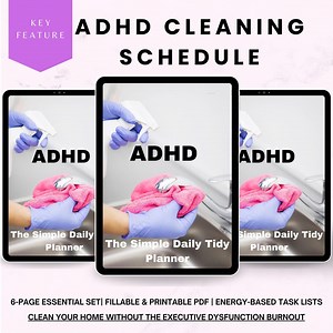 ADHD Cleaning Schedule Printable PDF | Declutter Planner | Cleaning Checklist - Etsy