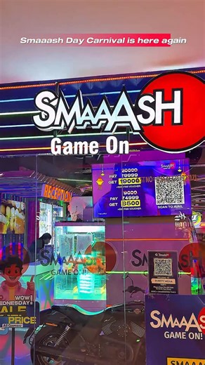 Shweta Mishrra | Lifestyle & Mom Blogger | on Instagram: "🎉 SMAAASH DAY is back! 🎉 Enjoy UNLIMITED Games for 45 minutes — including Bowling, Arcade Games, VR Games, Cricket, and so much more — ALL at just ₹99 per person! 🤩 📅 Offer Valid: 5th & 6th November 2025 (ONLY) ⏱️ 1 slot per person | Valid for 45 minutes 📍 Location: Smaaash DLF Mall of India, Noida 3rd Floor, DLF Mall of India, Sector 18, Noida, Uttar Pradesh 201301 💬 Comment “DEAL99” to get the booking links! 📞 For queries, call:
