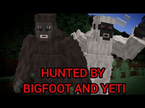 Minecraft: I got Hunted by Bigfoot & the Yeti ( 1.20.1 Mod )