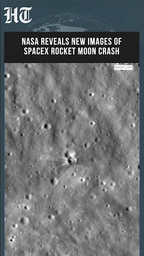 NASA Reveals New Images of SpaceX Rocket Crash Site on Moon After High-Speed Lunar Impact | #shorts