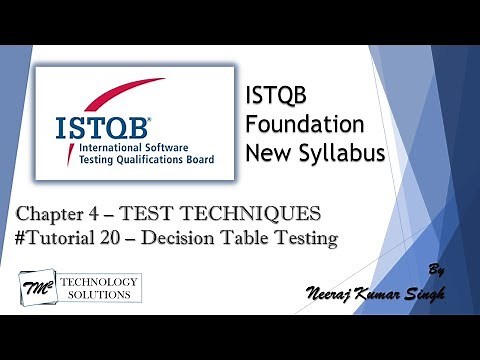 ISTQB Foundation Level | 4.2.3 Decision Table Testing | Black Box Techniques | ISTQB Tutorials