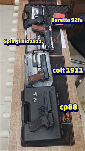 🇮🇳 Comparison CO2 walther cp88, colt 1911, Springfield 1911 & Beretta 92fs 🇮🇳
