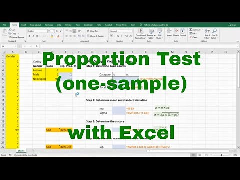 Excel - One-Sample Proportion Test (Score test and Wald Test)