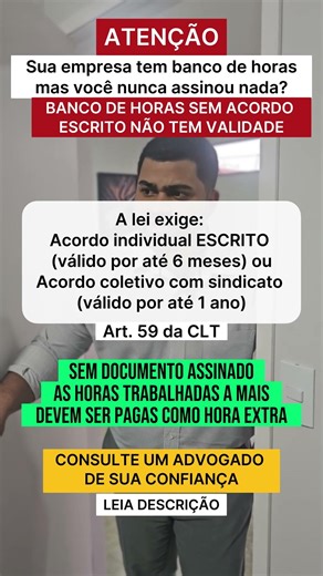 Banco de Horas Sem Acordo Escrito Não Vale: Veja o Que Diz a CLT.