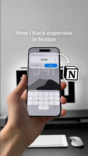 How I track expenses in Notion #iphone #shortcuts #setup
