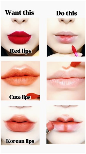 Tips & glow on Instagram: "Cute lipstic tutorials💫#girlsbeauty"