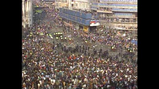 BBC Archive 1990: Violence flares in poll tax demonstration