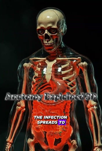 what happens to your body during food poisoning? #3d #anatomy #automation