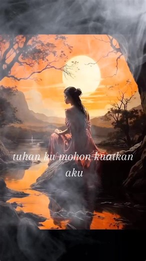 Reflective Moments by a Serene Lake in a Red Dress