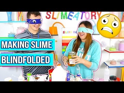 BLINDFOLDED SLIME CHALLENGE! TIMED!! Slimeatory #14