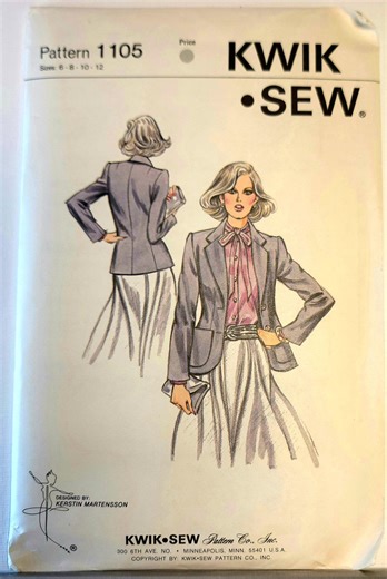 Kwik Sew 1105 Sewing Pattern – Womens Blazer Jacket Sizes 6-12 UNCUT - Etsy