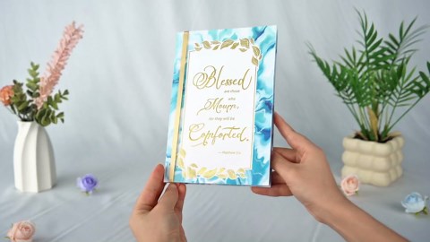 FLYAB Sympathy Card - Religious Sympathy Card with Envelope Gold Foil Condolences Gift for Loss of Loved One