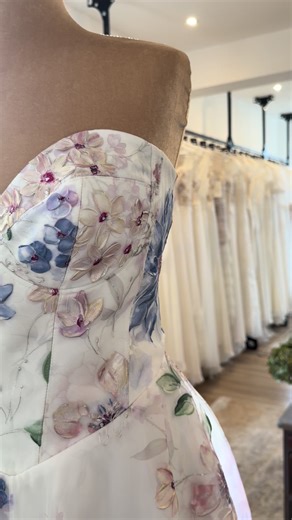 Discover the Bloom Hand-Painted Wedding Dress