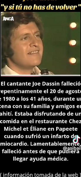 Canción Romántica de Joe Dassin: Nostalgia y Amor