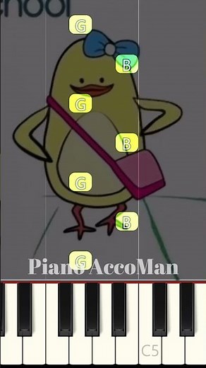 👋Hello Song – The Singing Walrus Piano Tutorial Short | Piano AccoMan