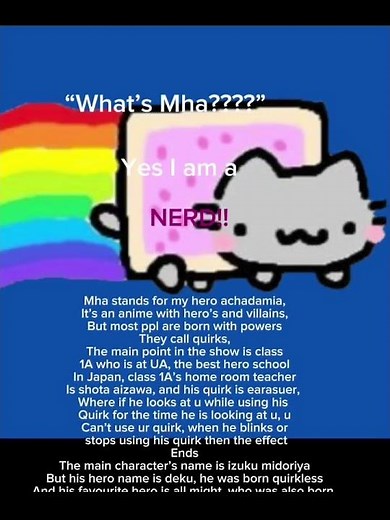Yes I am a nerd | my hero academia | #mha #nerd #idk