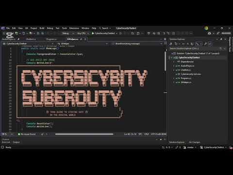 Cybersecurity chatbot poe part 1 using C#