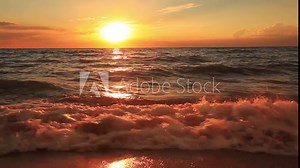 Beautiful sunset on a tropical sandy beach