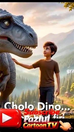 Survived at the last moment! Dinosaur vs. Tiger 🐅🦖 #dinosaur #bangla #cartoon