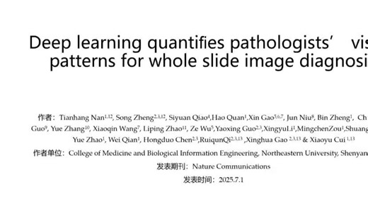Deep learning quantiﬁes pathologists’ visual patterns for whole slide image diag