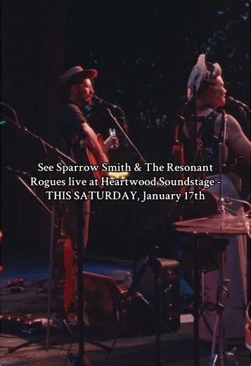 See Sparrow Smith & The Resonant Rogues live at Heartwood Soundstage - THIS SATURDAY, January 17th #localmusic #localbusiness #gainesville #gators #uf #folk #folkmusic #concert #northflorida