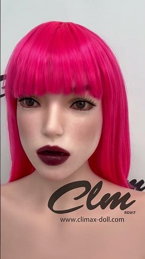 Pink hair silicone head Polly | Climax Doll