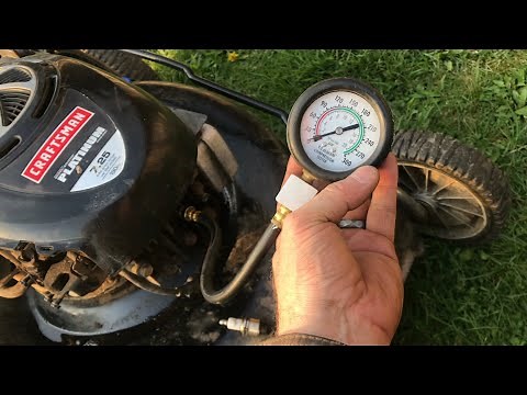 “testing” COMPRESSION on a lawnmower (in 10 minutes)
