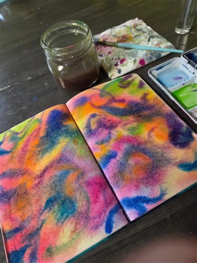 Todays Peace = Playing with colors. 💜 #watercolor #watercolorpainting #fyp #artist #art