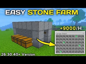 Minecraft Bedrock 1.21+ Stone Farm Tutorial (9000+ Blocks/Hour)