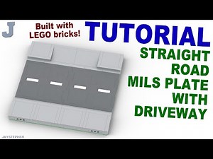 LEGO Tutorial On How To Make A Straight Road MILS Plate With Driveway