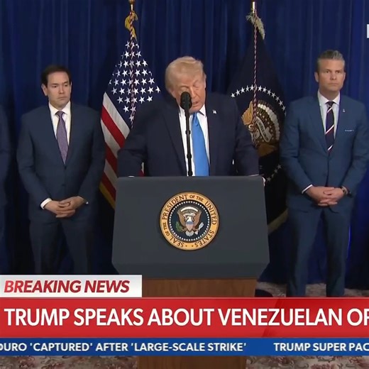 Newsmax on Instagram: "TRUMP: “Late last night and early today at my direction, the United States Armed Forces conducted an extraordinary military operation in the capital of Venezuela.” “It was a force against a heavily fortified military fortress in the heart of Caracas, to bring outlaw dictator Nicolas Maduro to justice.”"