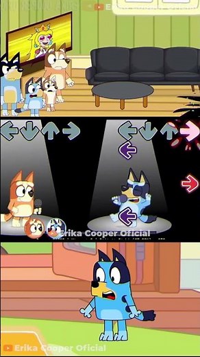 FNF Bluey vs Bingo Smile Song Mod Gameplay #shorts