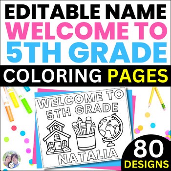 Welcome to 5th Grade Coloring Sheet Beginning of the Year 5th Grade Activities
