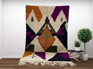 Custom Wool Moroccan Rug, Striped Kilim, Colorful Tapis Morocco - Etsy