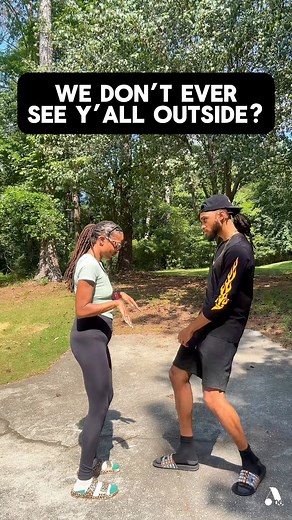 44K views · 557 reactions | We’re the most on the move couple that stays under the radar I swear  we’re home bodies but we definitely love being outside just not the “youthful” meaning of outside. AUDIENCE POLL: Are you and your partner homebodies or outside?#HappilyEverAlphin #couplequestions #blacklove #comedy #funnyvideo #funnycouple #dancechallenge #dancecouple #explorepage | Happily Ever Alphin | Facebook