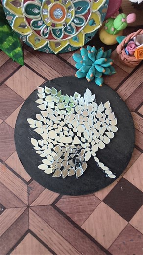 mirror maple 🍁leaf diy l how toake maple leaf using mirror #shorts #maple #art #craft #trending #fun