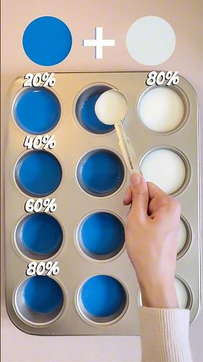 Ice Blue Magic ❄️💙 | Satisfying Color Mixing to Create Baby Blue, Sky & Azure Shades 🎨✨ #Shorts