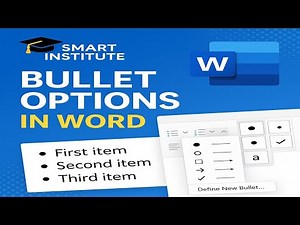 How to use Bullets Options in MS Word in Urdu - Class No 03