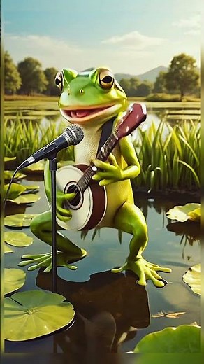 🎸 Singing Frog Goes Viral! 🐸✨