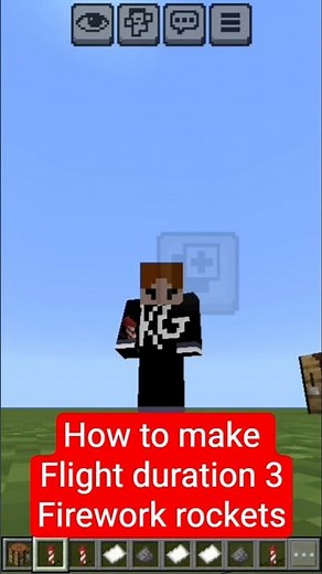 how to make flight duration 3 rockets in pe #minecraft #minecrafthack #fireworks